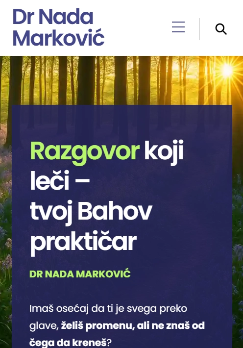 Dr Nada Marković — prikaz sajta iz portfolija SEO Spektora